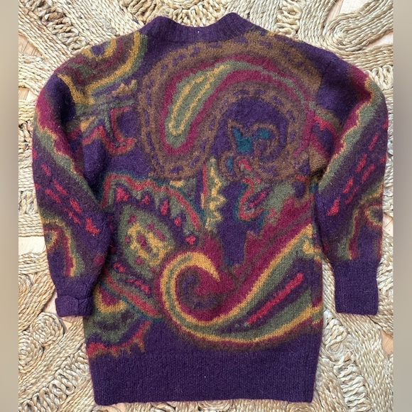 Michelle Stuart hand knit vintage cardigan size Medium - Picture 3 of 4